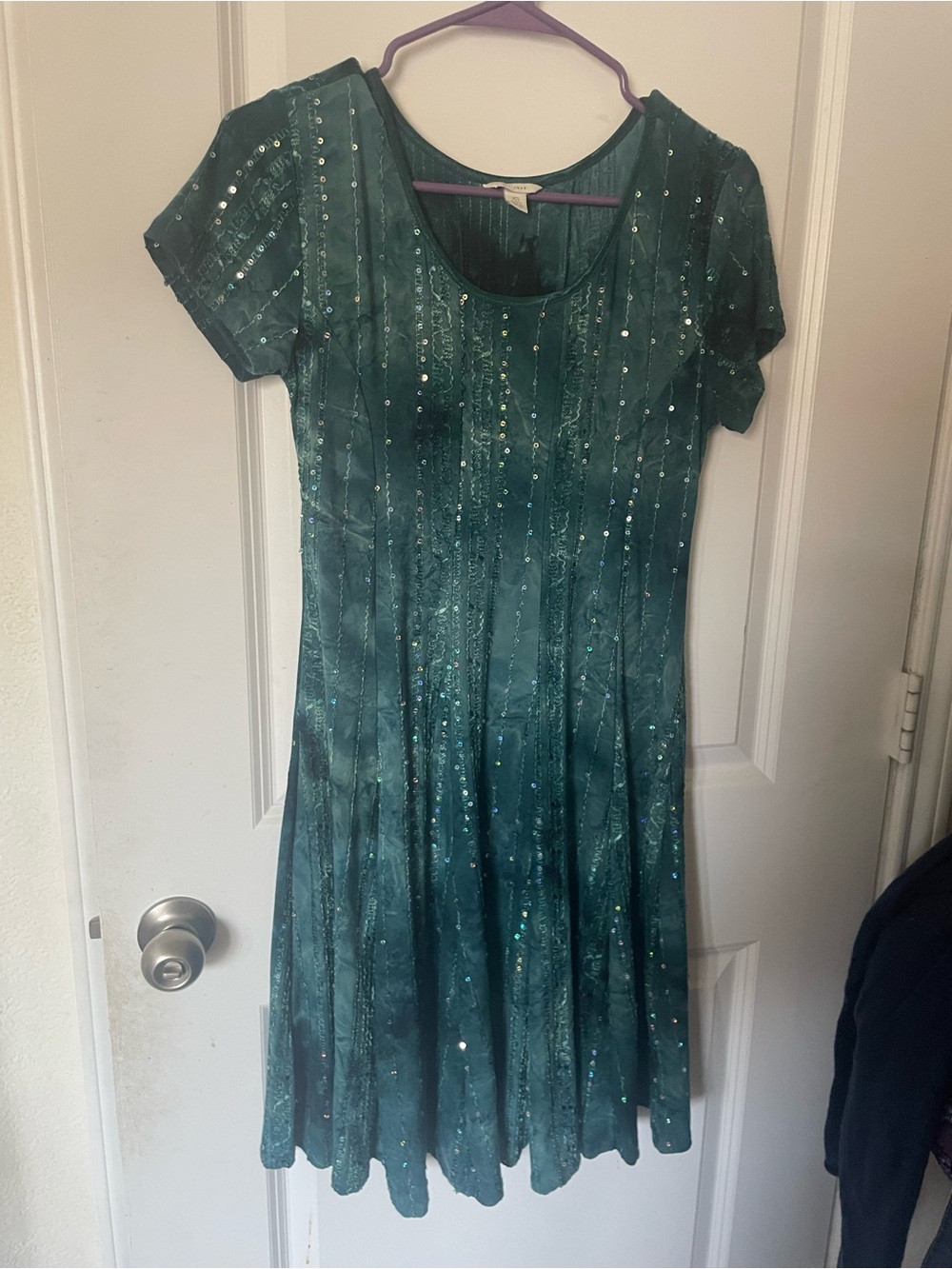 Cato Teal Sequin Midi Dress